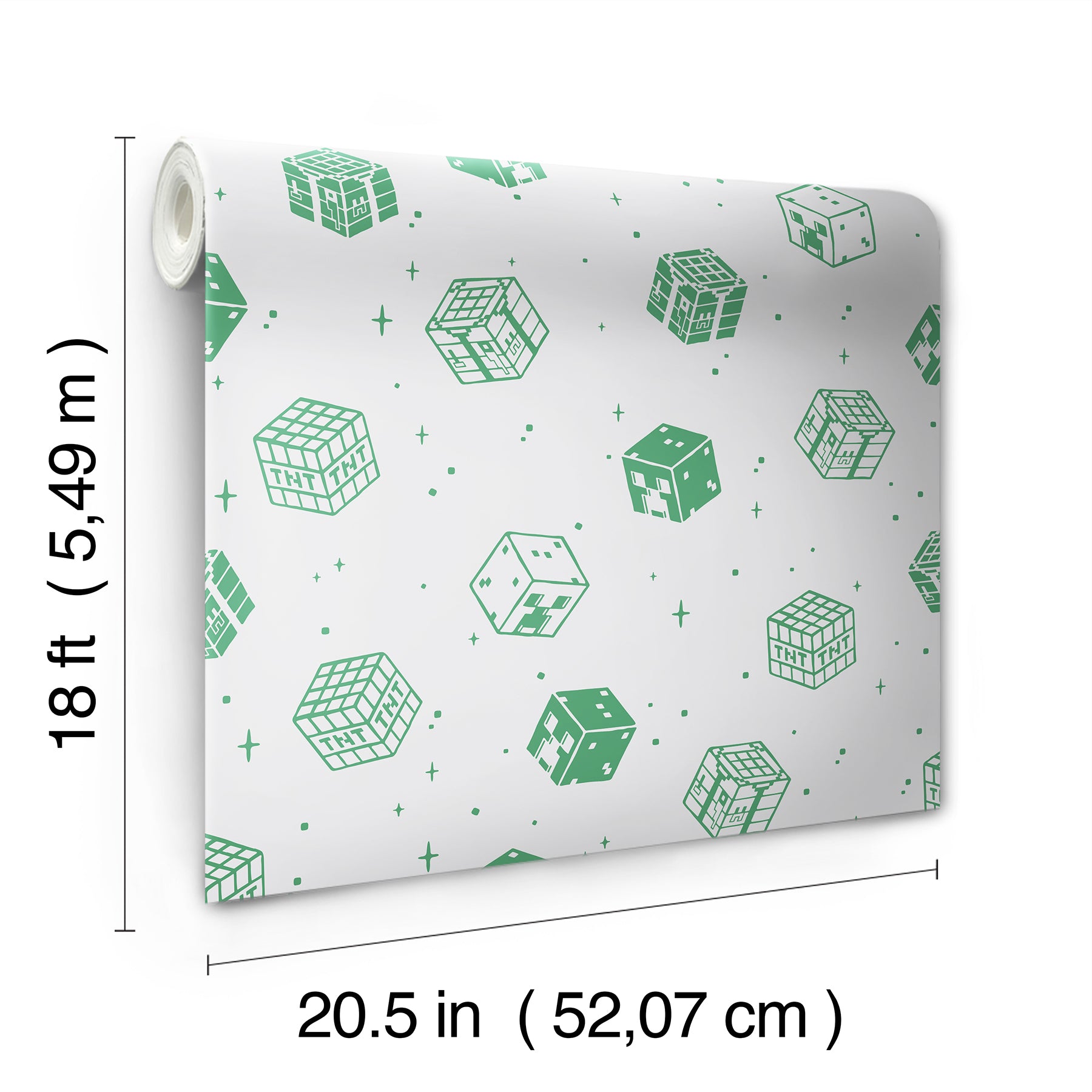 Minecraft Blocks Peel & Stick Wallpaper Peel and Stick Wallpaper RoomMates Decor   