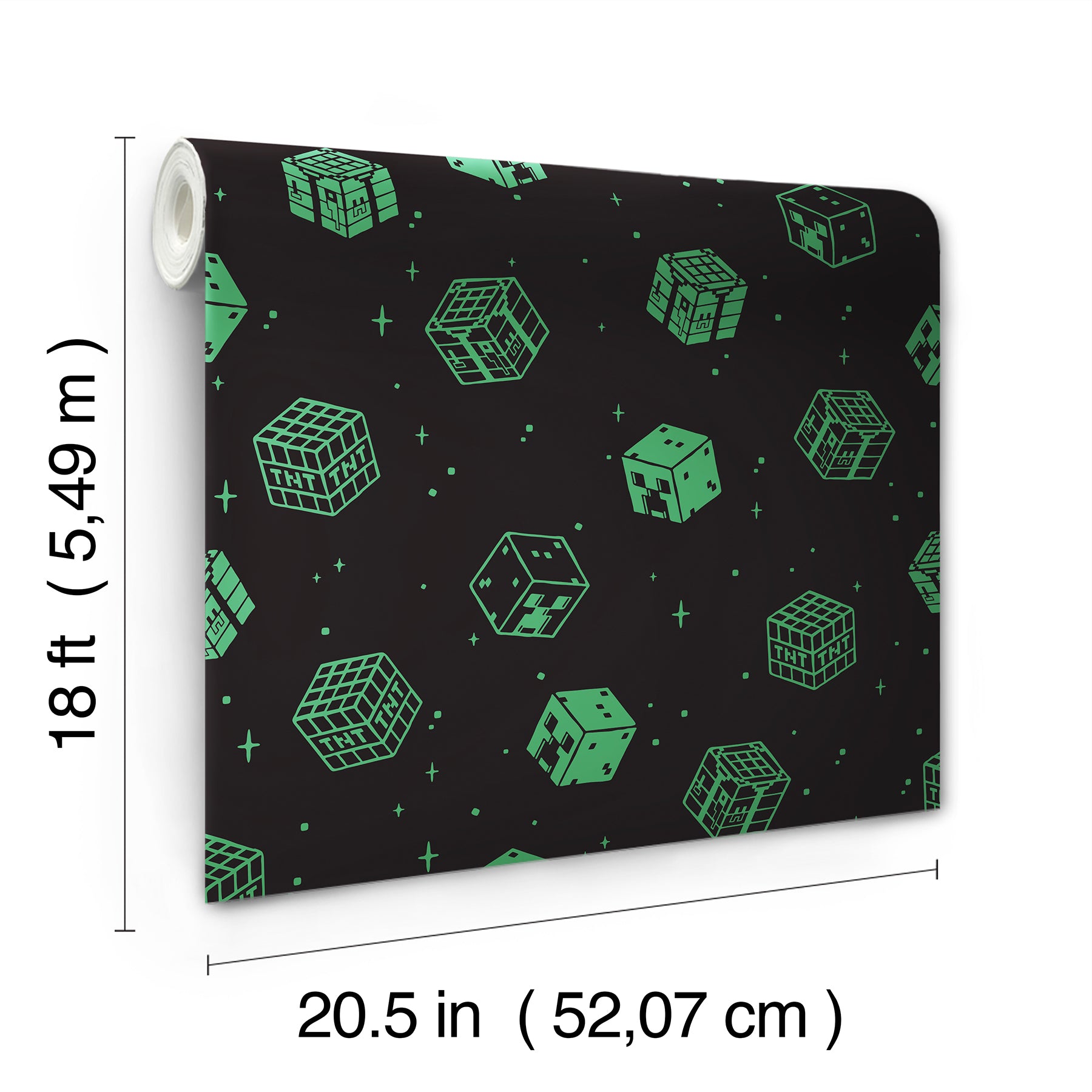 Minecraft Blocks Peel & Stick Wallpaper Peel and Stick Wallpaper RoomMates Decor   