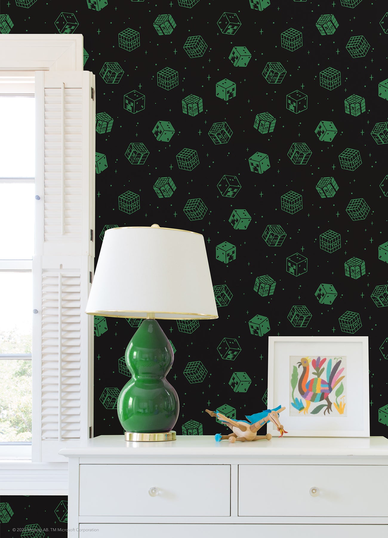 Minecraft Blocks Peel & Stick Wallpaper Peel and Stick Wallpaper RoomMates Decor   