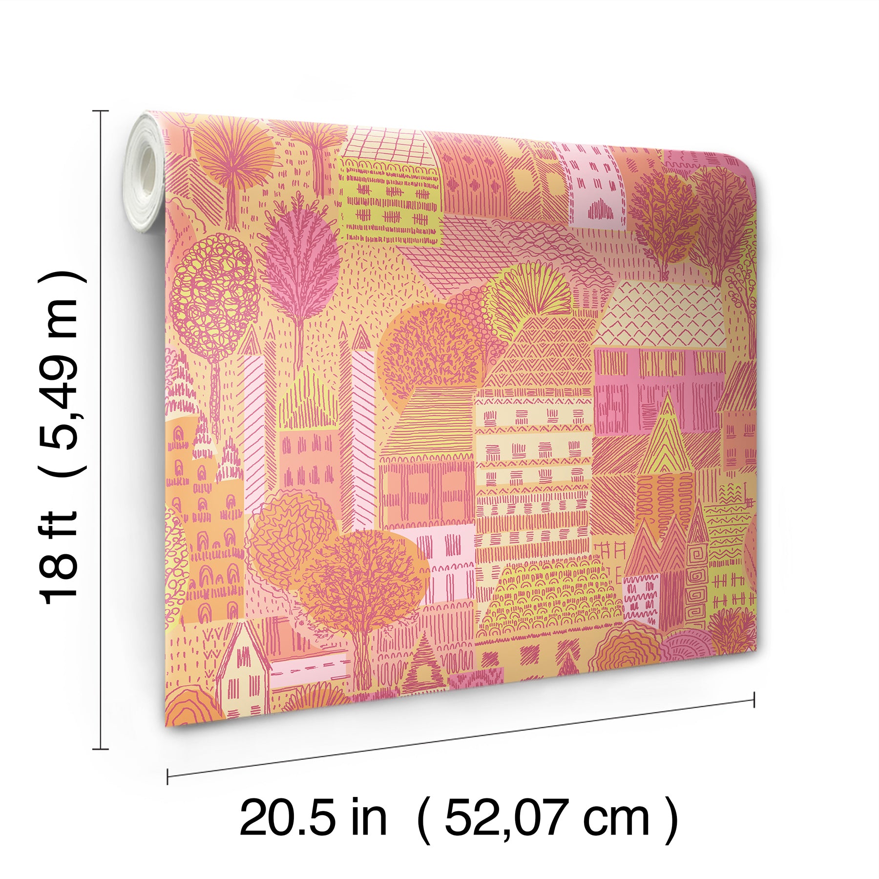 Charming Village Peel & Stick Wallpaper Peel and Stick Wallpaper RoomMates Decor   