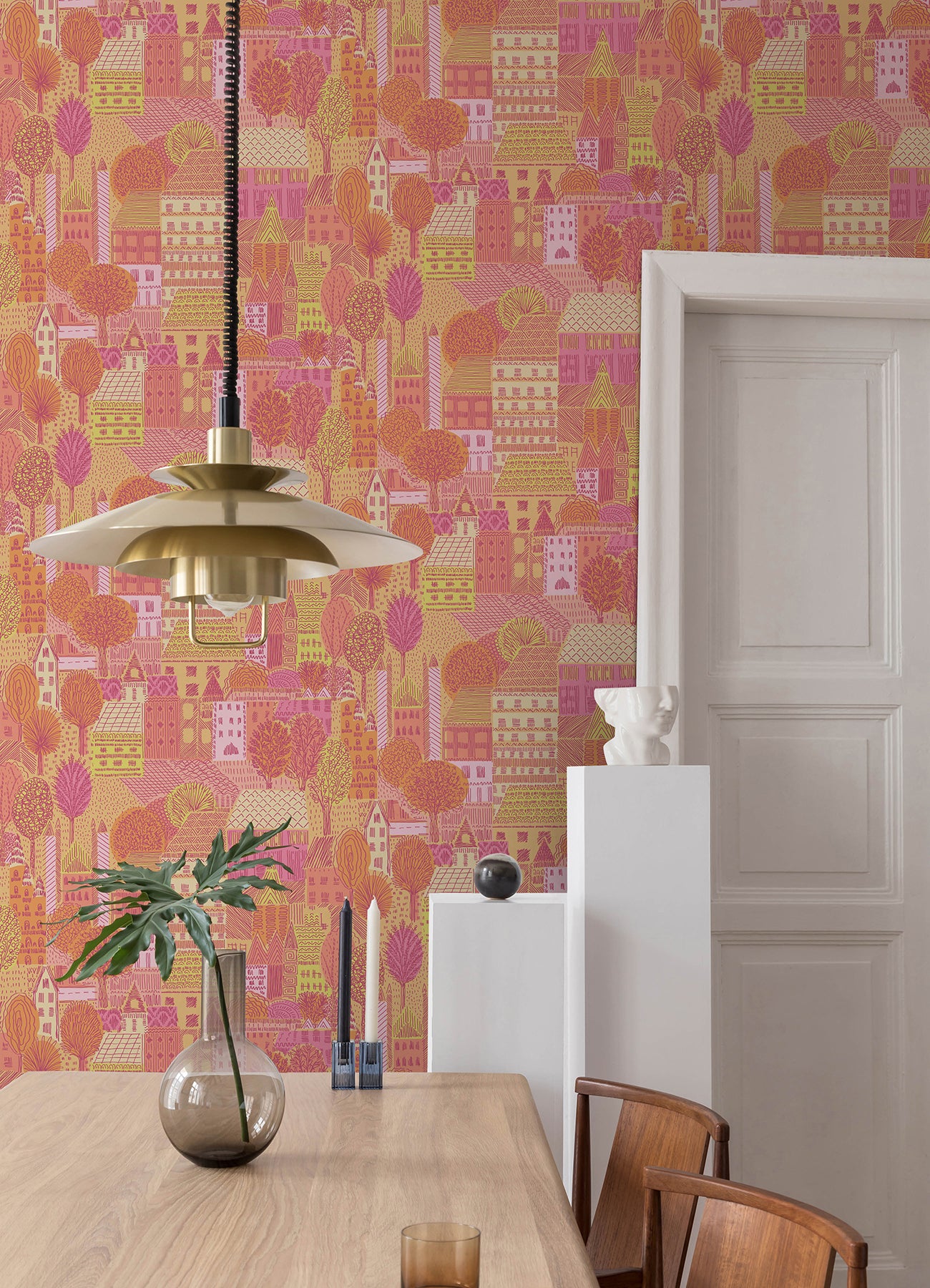 Charming Village Peel & Stick Wallpaper Peel and Stick Wallpaper RoomMates Decor   