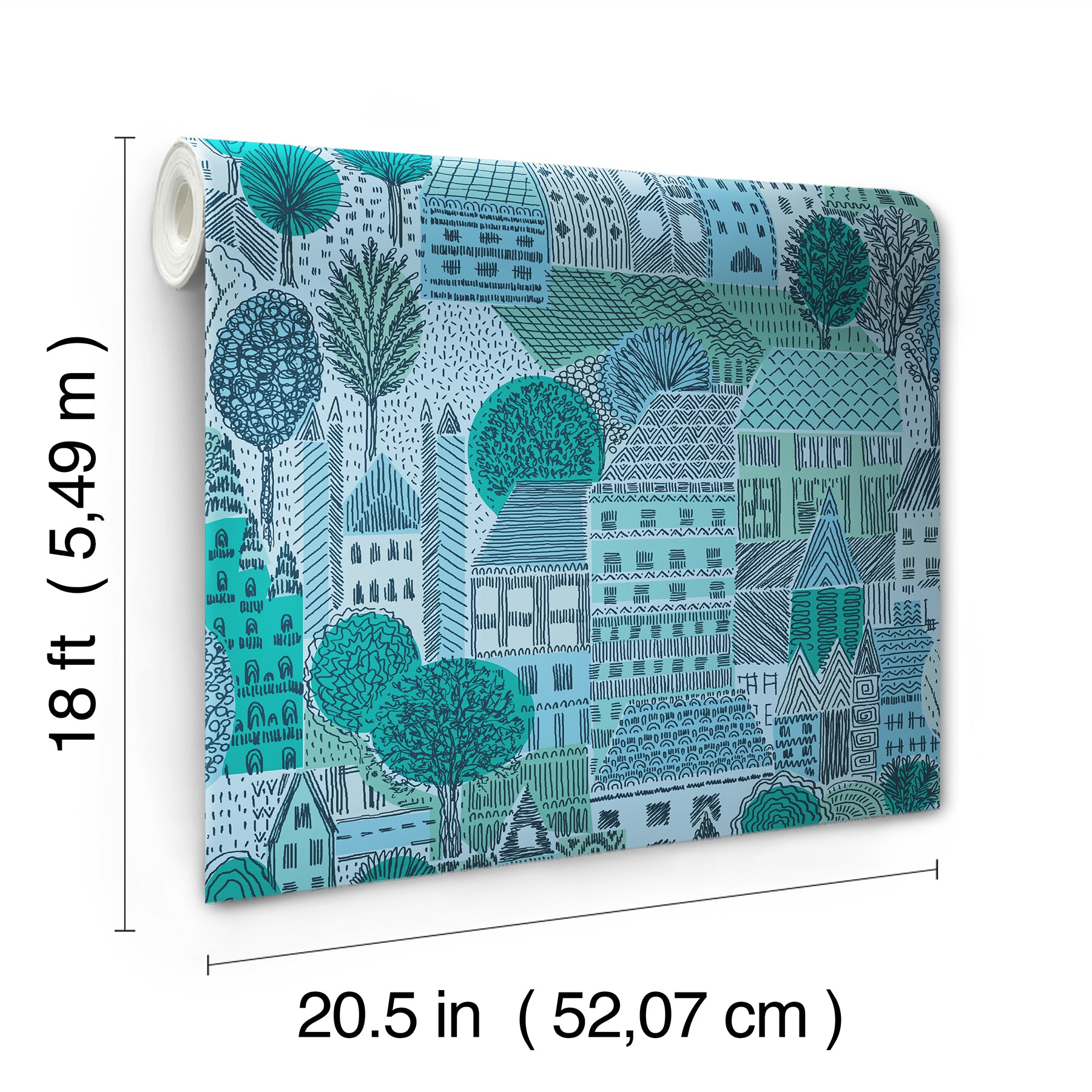 Charming Village Peel & Stick Wallpaper Peel and Stick Wallpaper RoomMates Decor   