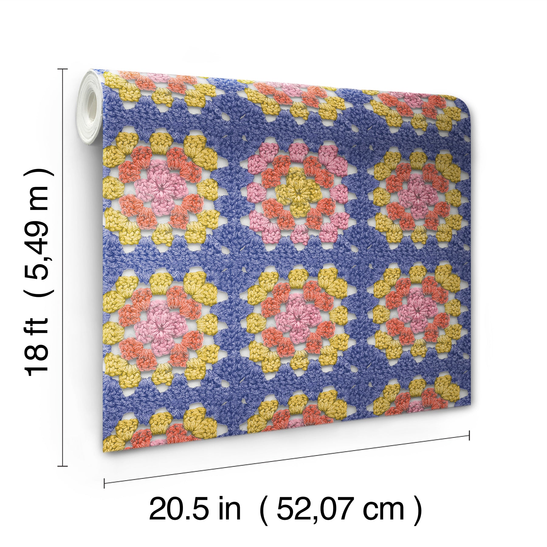Granny Square Peel & Stick Wallpaper Peel and Stick Wallpaper RoomMates   
