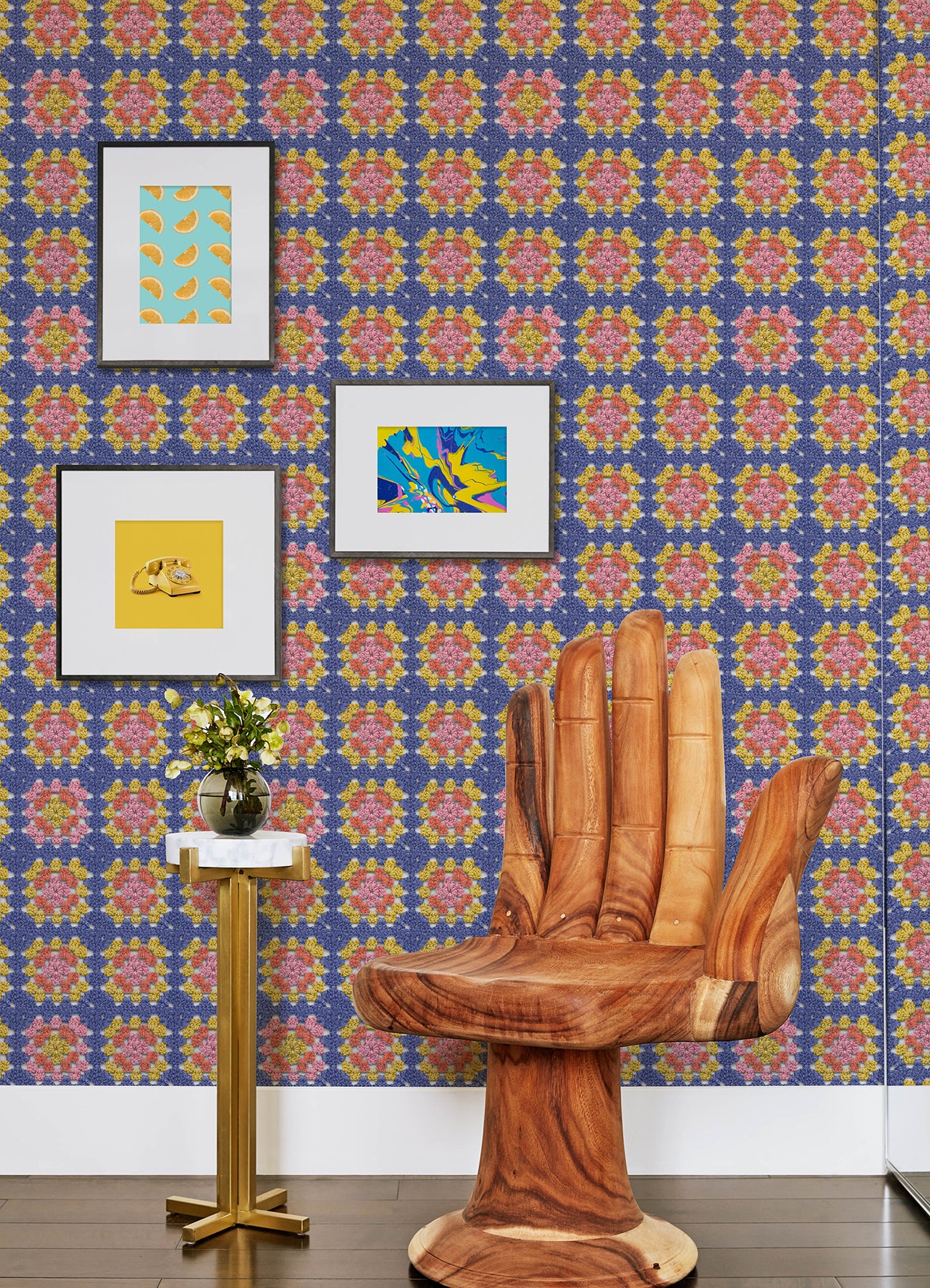 Granny Square Peel & Stick Wallpaper Peel and Stick Wallpaper RoomMates   