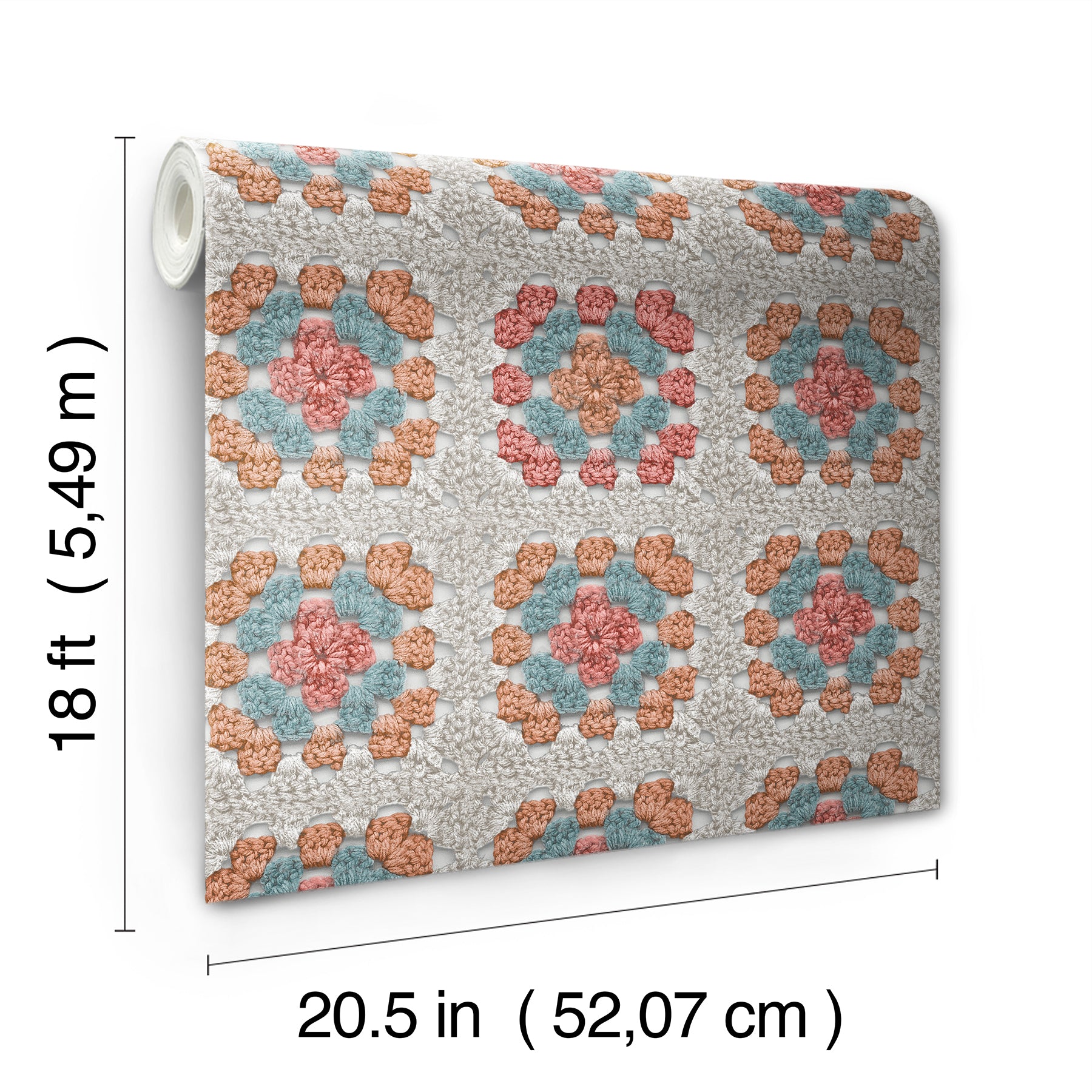 Granny Square Peel & Stick Wallpaper Peel and Stick Wallpaper RoomMates   
