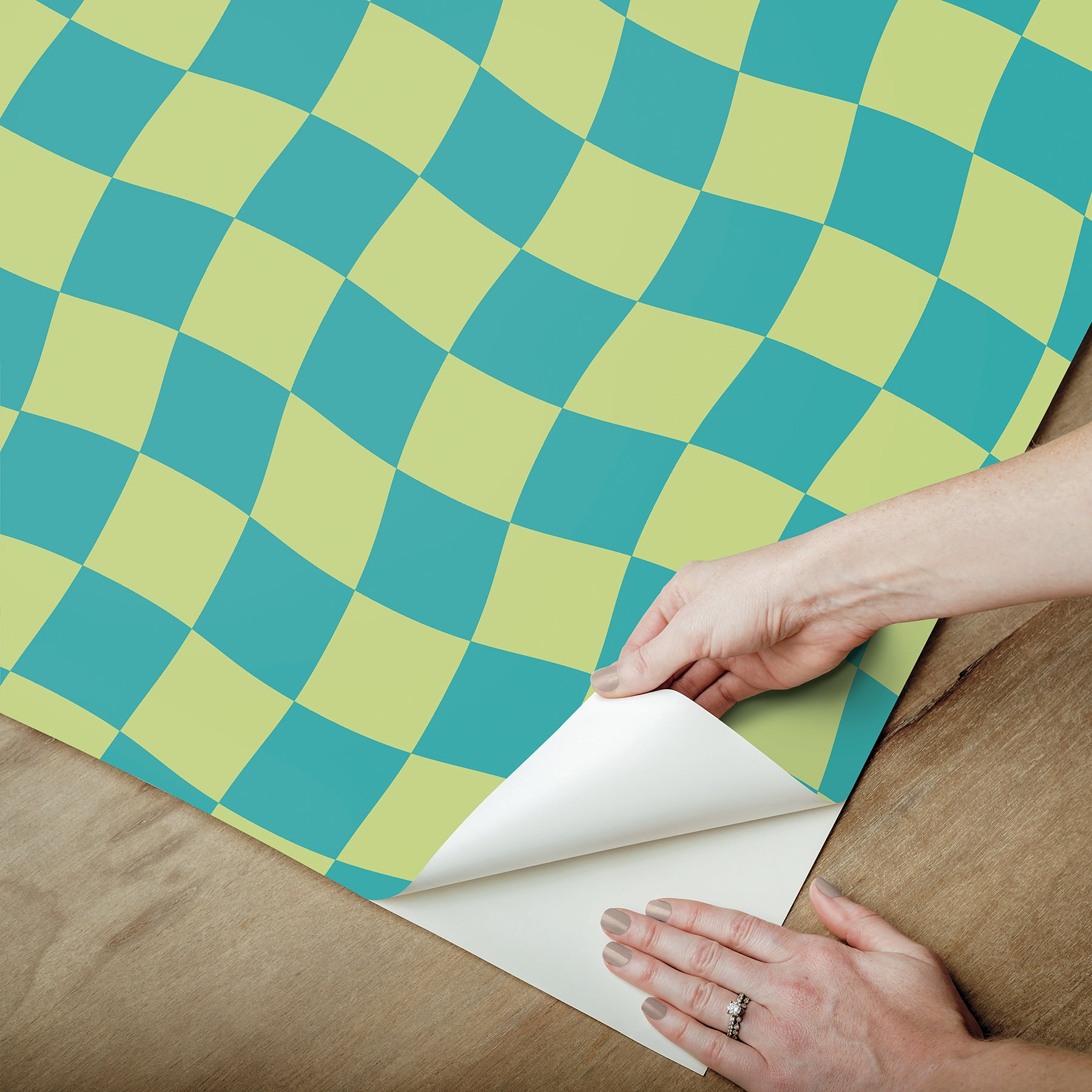 Groovy Checker Peel & Stick Wallpaper Peel and Stick Wallpaper RoomMates   