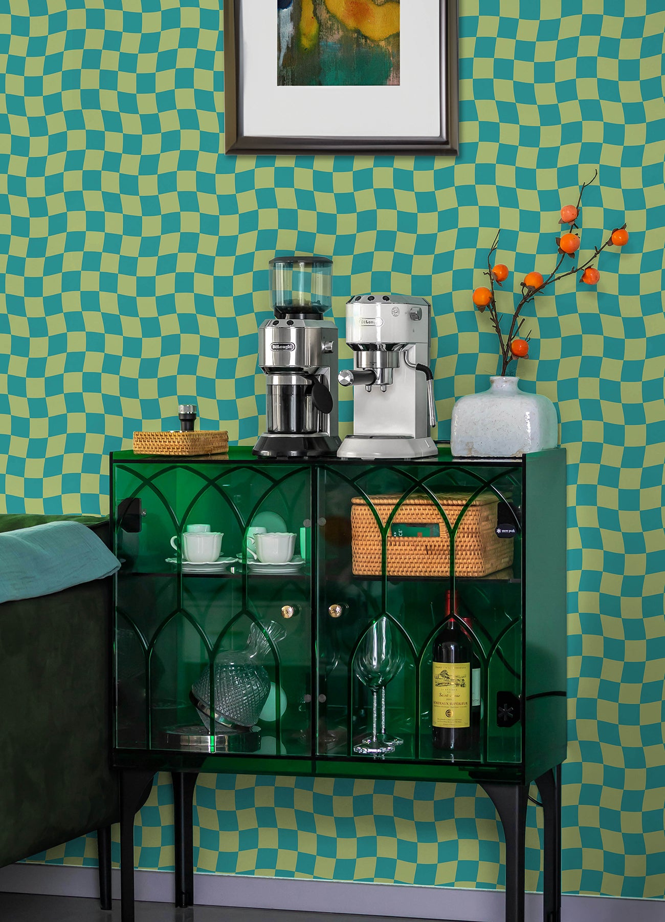 Groovy Checker Peel & Stick Wallpaper Peel and Stick Wallpaper RoomMates   