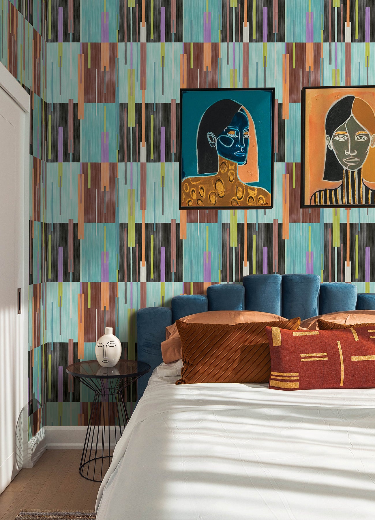 Abstract Grid Peel & Stick Wallpaper Peel and Stick Wallpaper RoomMates   