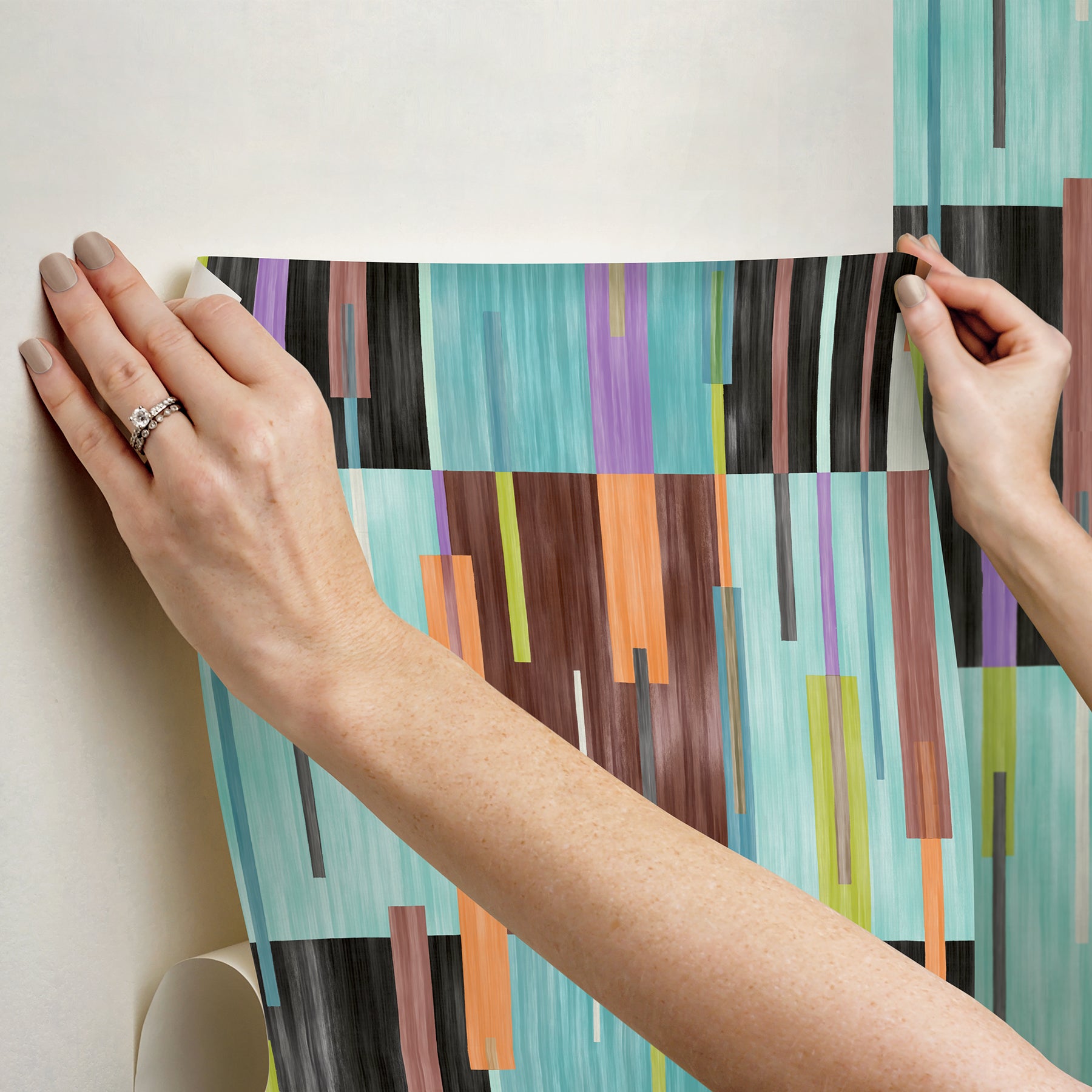 Abstract Grid Peel & Stick Wallpaper Peel and Stick Wallpaper RoomMates   