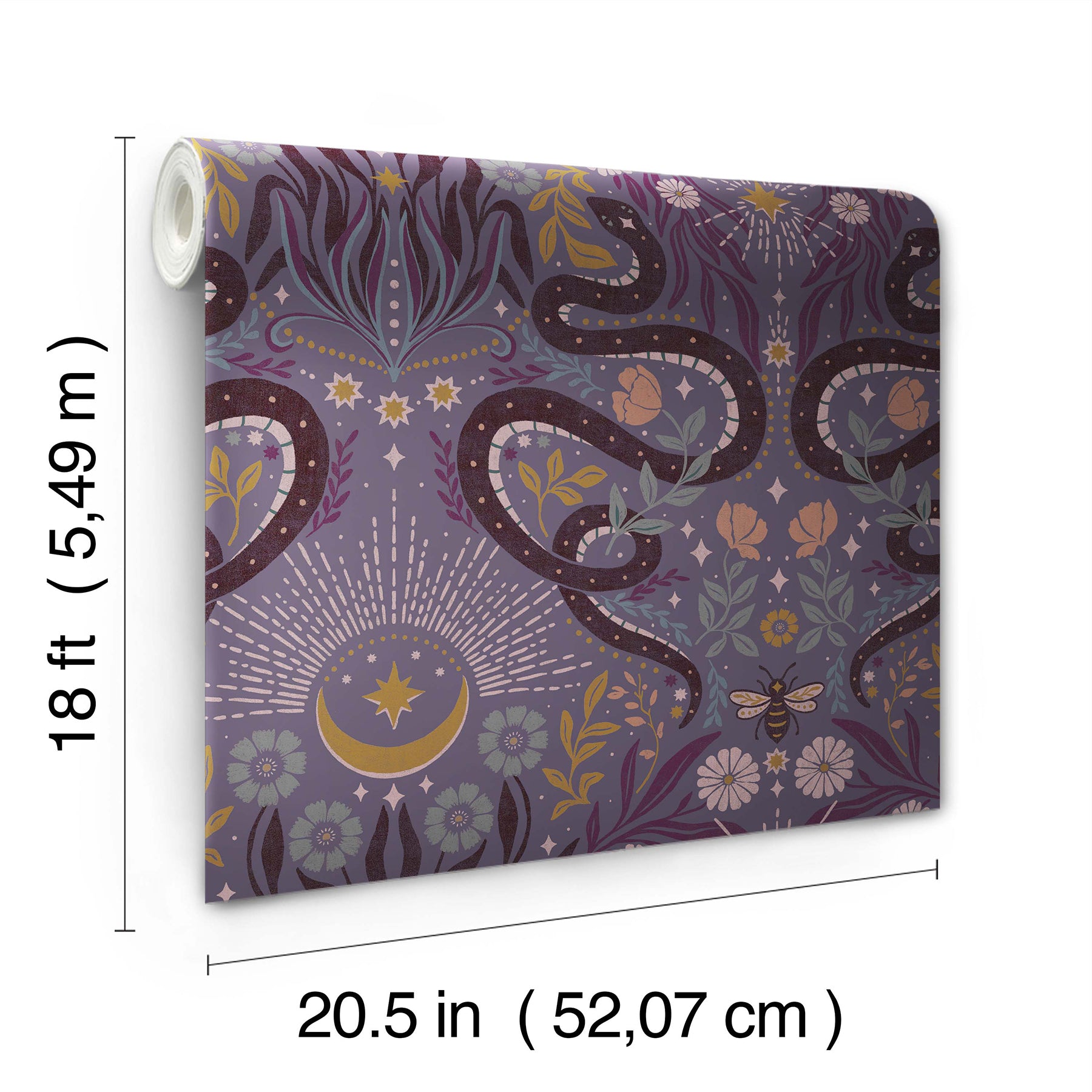 Mystic Serpent Peel & Stick Wallpaper Peel and Stick Wallpaper RoomMates   