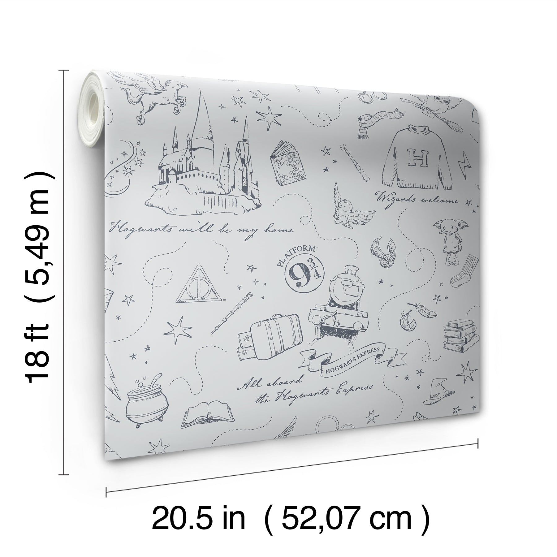 Harry Potter Magical Moments Trail Peel & Stick Wallpaper Peel and Stick Wallpaper RoomMates
