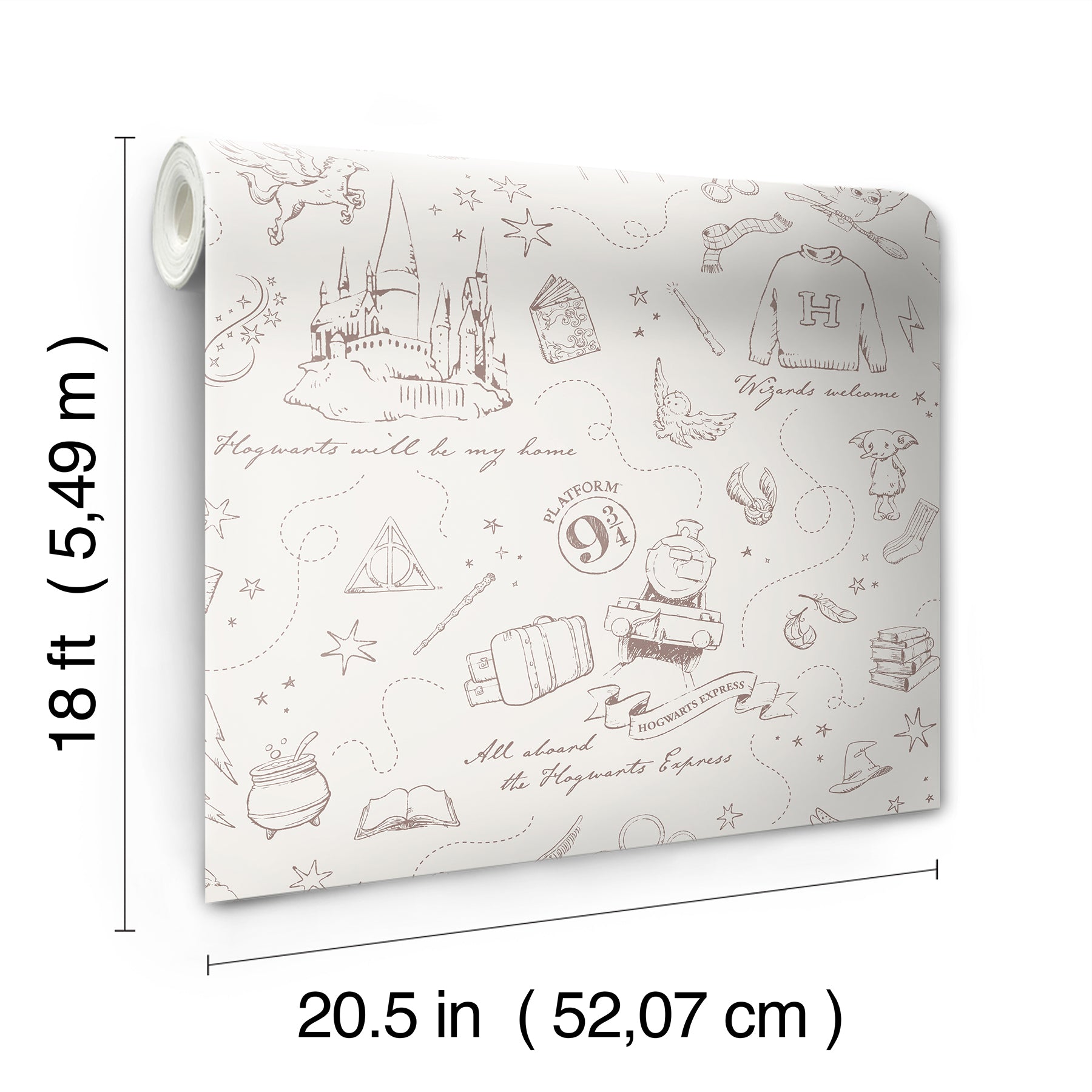 Harry Potter Magical Moments Trail Peel & Stick Wallpaper Peel and Stick Wallpaper RoomMates