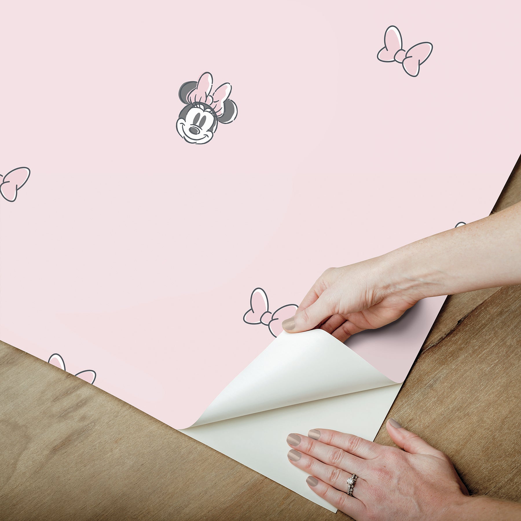 Disney Minnie Mouse Sweet Bows Peel & Stick Wallpaper Peel and Stick Wallpaper RoomMates