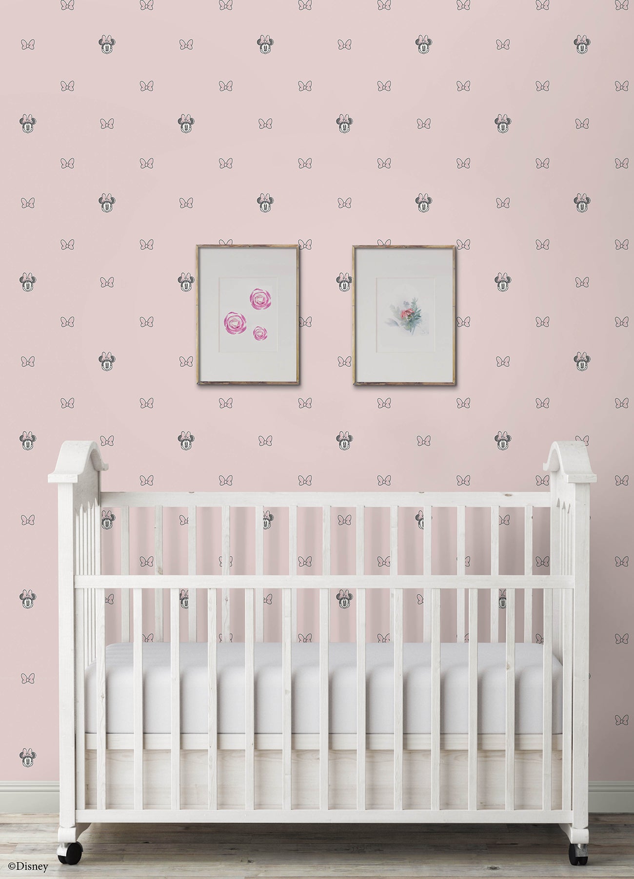 Disney Minnie Mouse Sweet Bows Peel & Stick Wallpaper Peel and Stick Wallpaper RoomMates