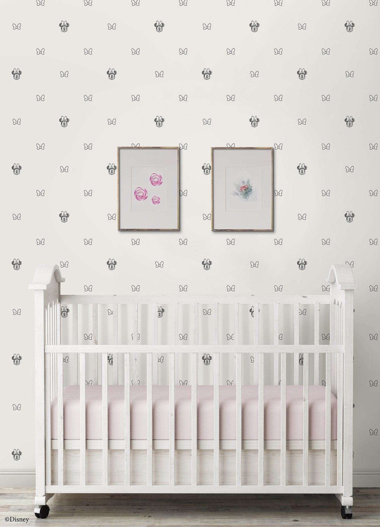 Disney Minnie Mouse Sweet Bows Peel & Stick Wallpaper Peel and Stick Wallpaper RoomMates