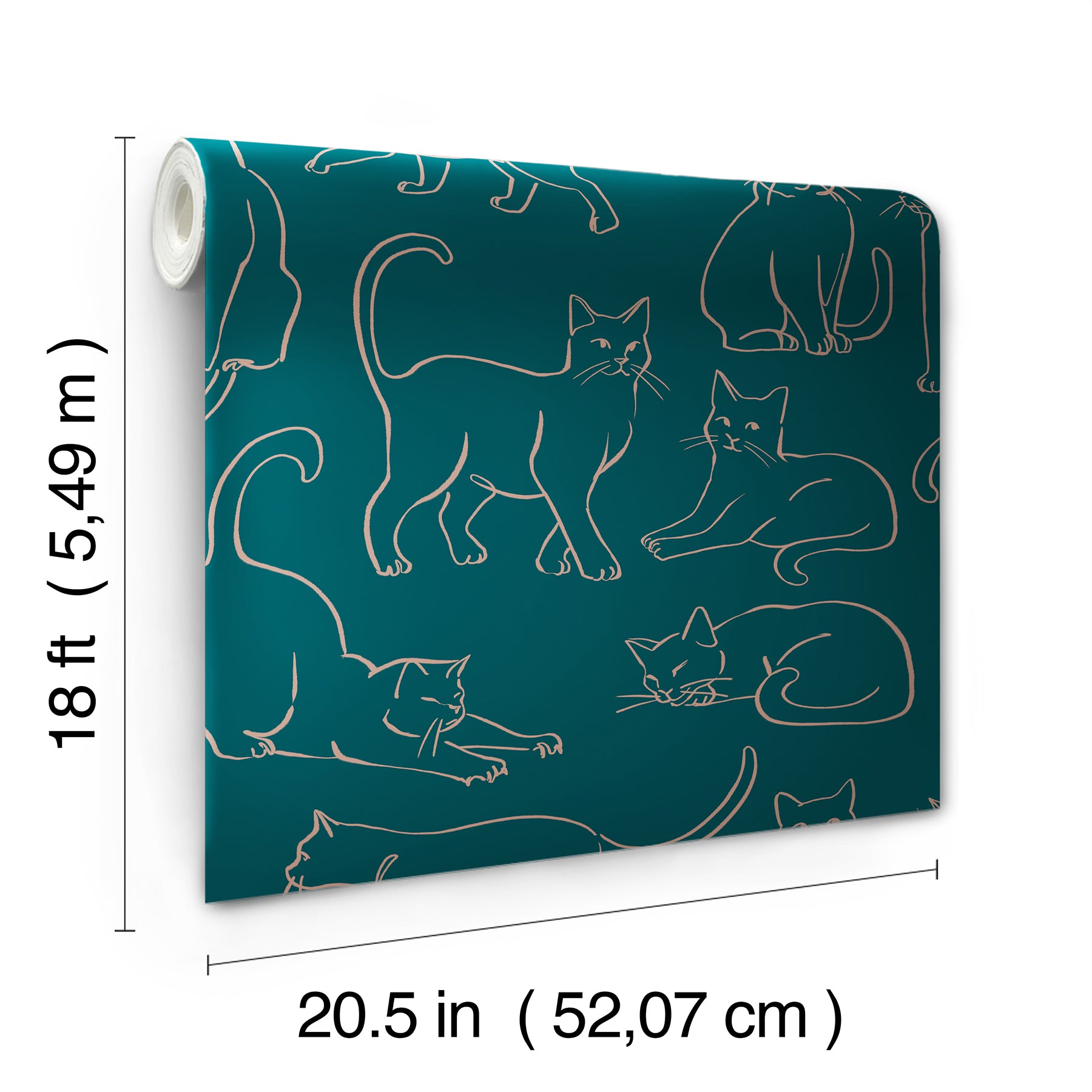 Cat Poses Peel & Stick Wallpaper Peel and Stick Wallpaper RoomMates
