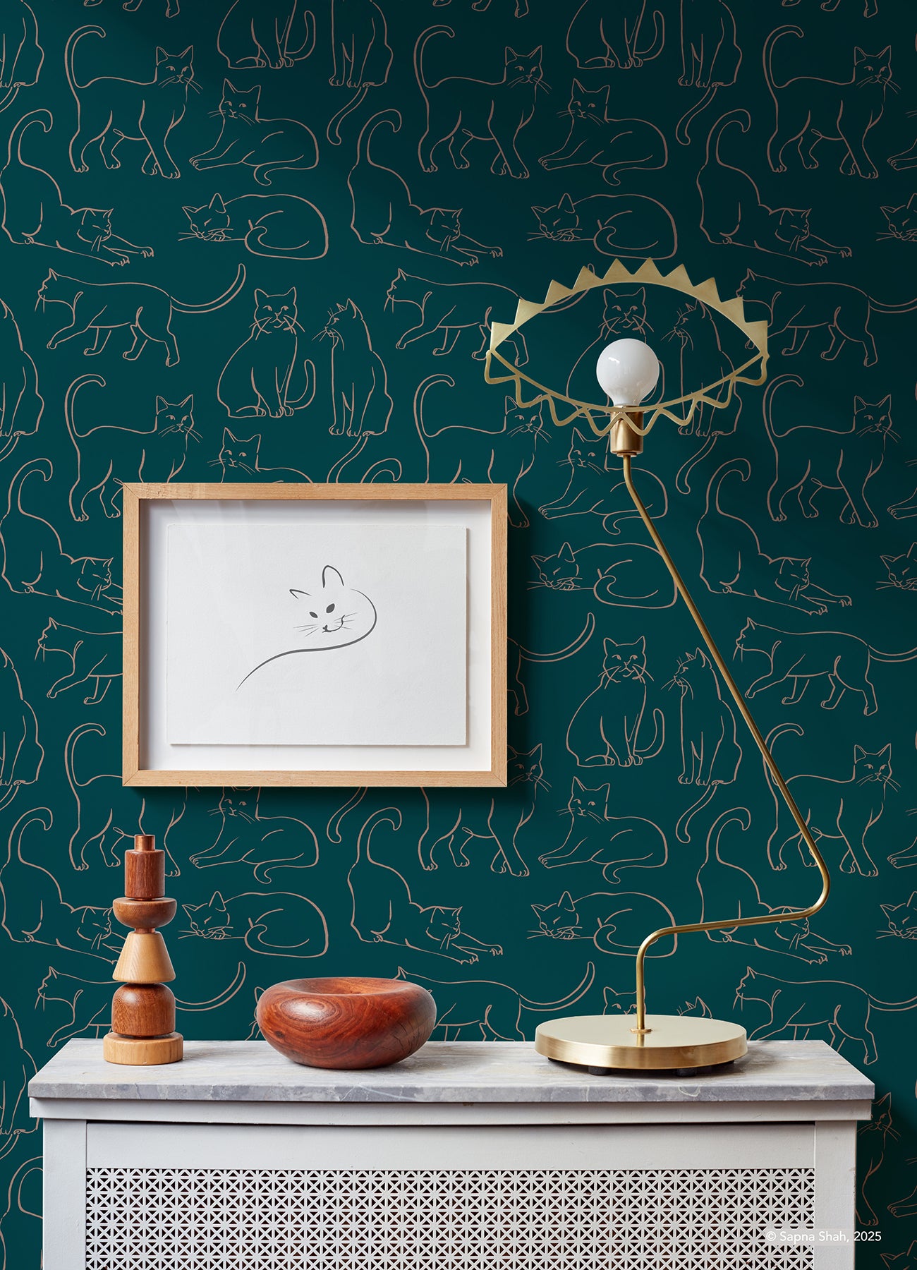 Cat Poses Peel & Stick Wallpaper Peel and Stick Wallpaper RoomMates