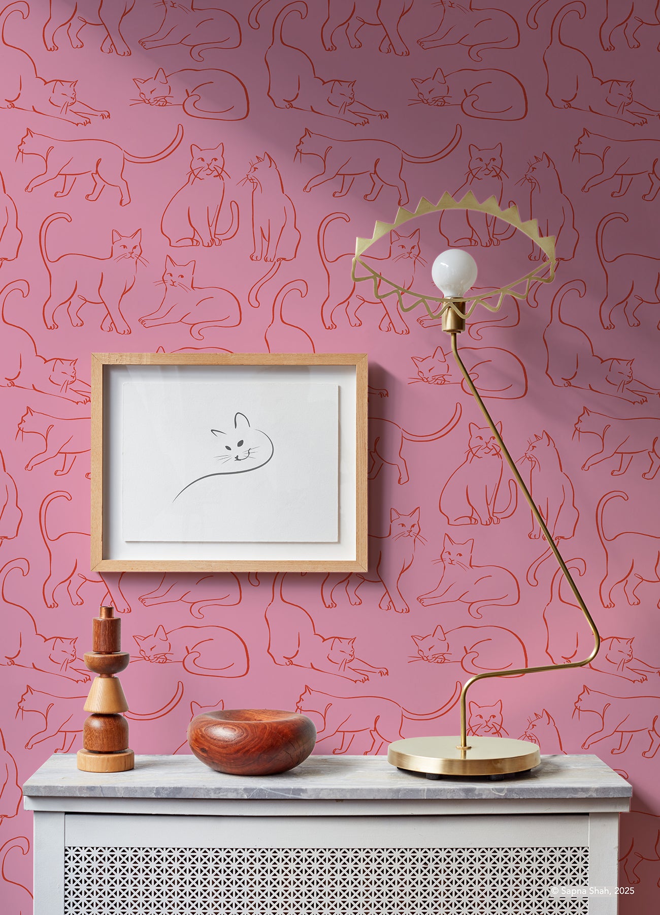 Cat Poses Peel & Stick Wallpaper Peel and Stick Wallpaper RoomMates