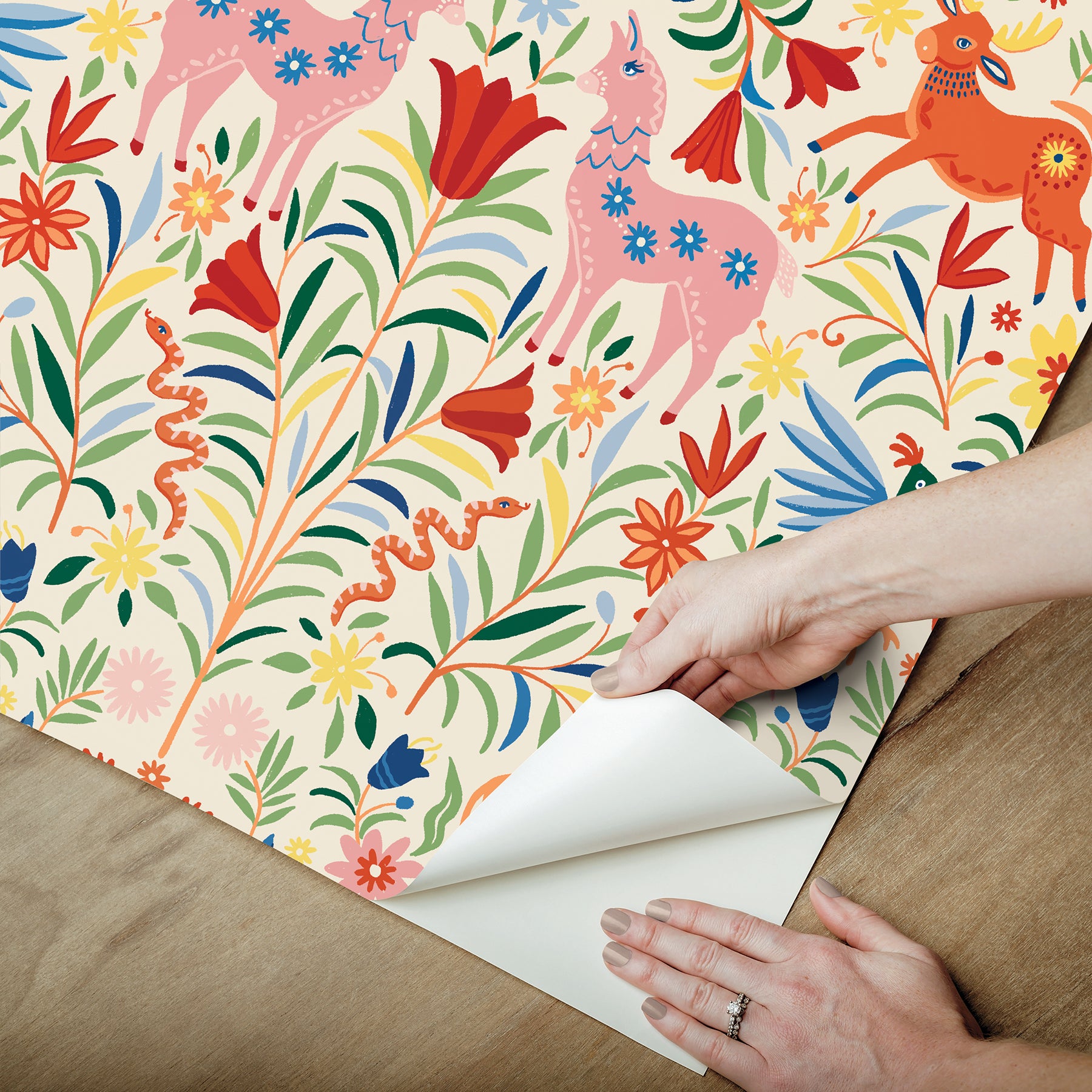 Whimsical Creatures Peel & Stick Wallpaper Peel and Stick Wallpaper RoomMates