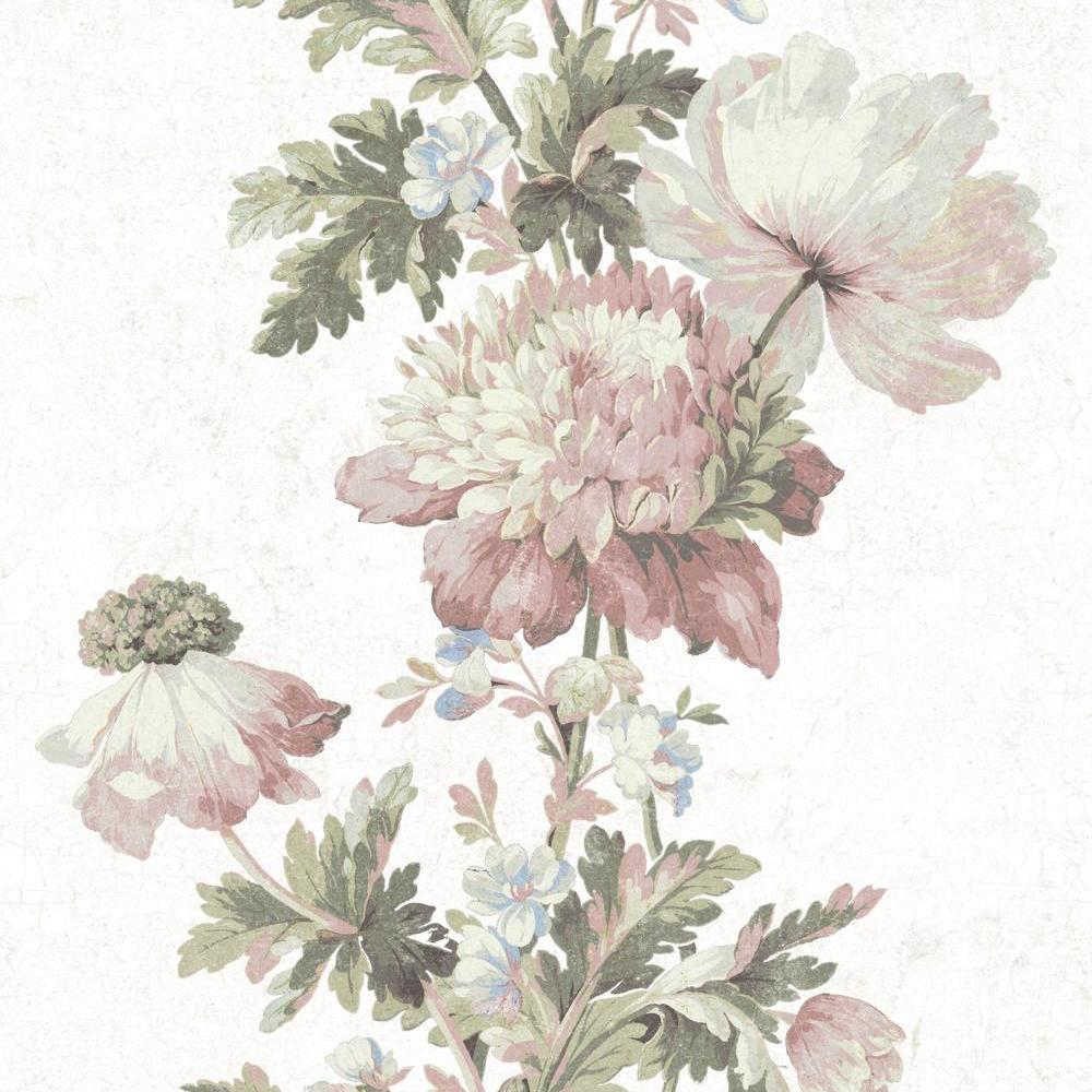 Vintage Floral Stripe Peel and Stick Wallpaper Peel and Stick Wallpaper RoomMates