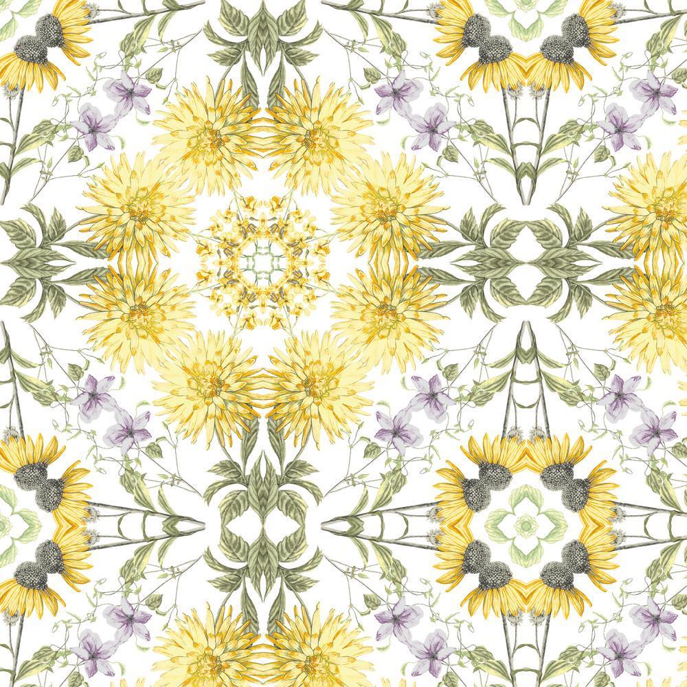 Cottage Garden Kaleidoscope Peel and Stick Wallpaper Peel and Stick Wallpaper RoomMates   