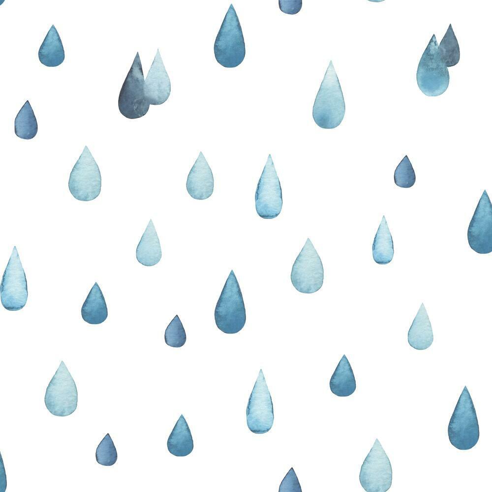Clara Jean Raindrops Peel and Stick Wallpaper Peel and Stick Wallpaper RoomMates Roll  