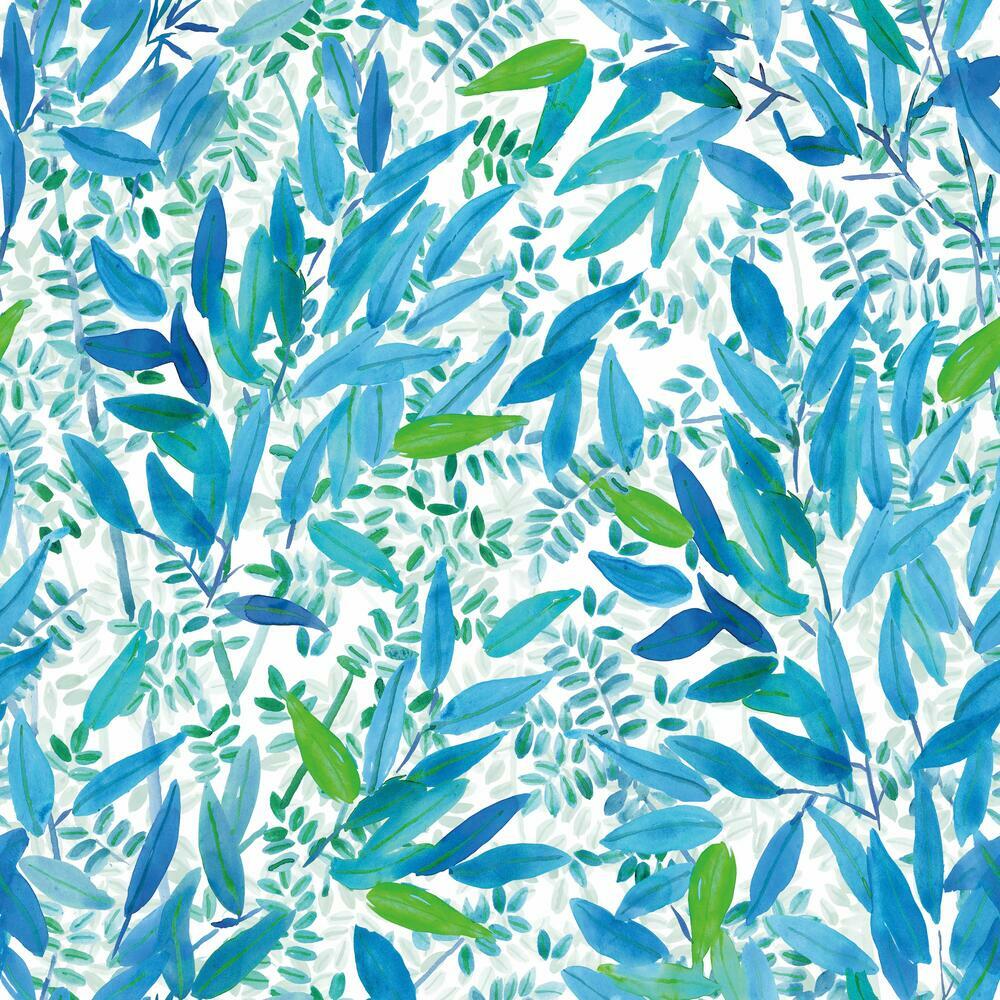 Watercolor Leaves Peel and Stick Wallpaper Peel and Stick Wallpaper RoomMates