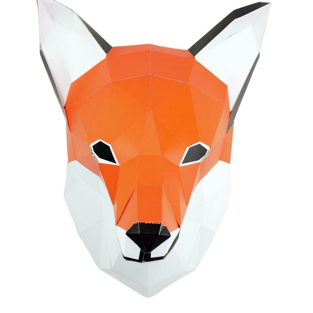 Fox Paper Animal Head Trophy Animal Trophy Heads RoomMates   