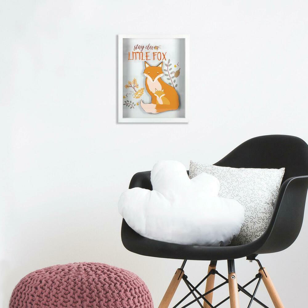 Patina Vie Stay Clever Little Fox Shadowbox Framed Art RoomMates   