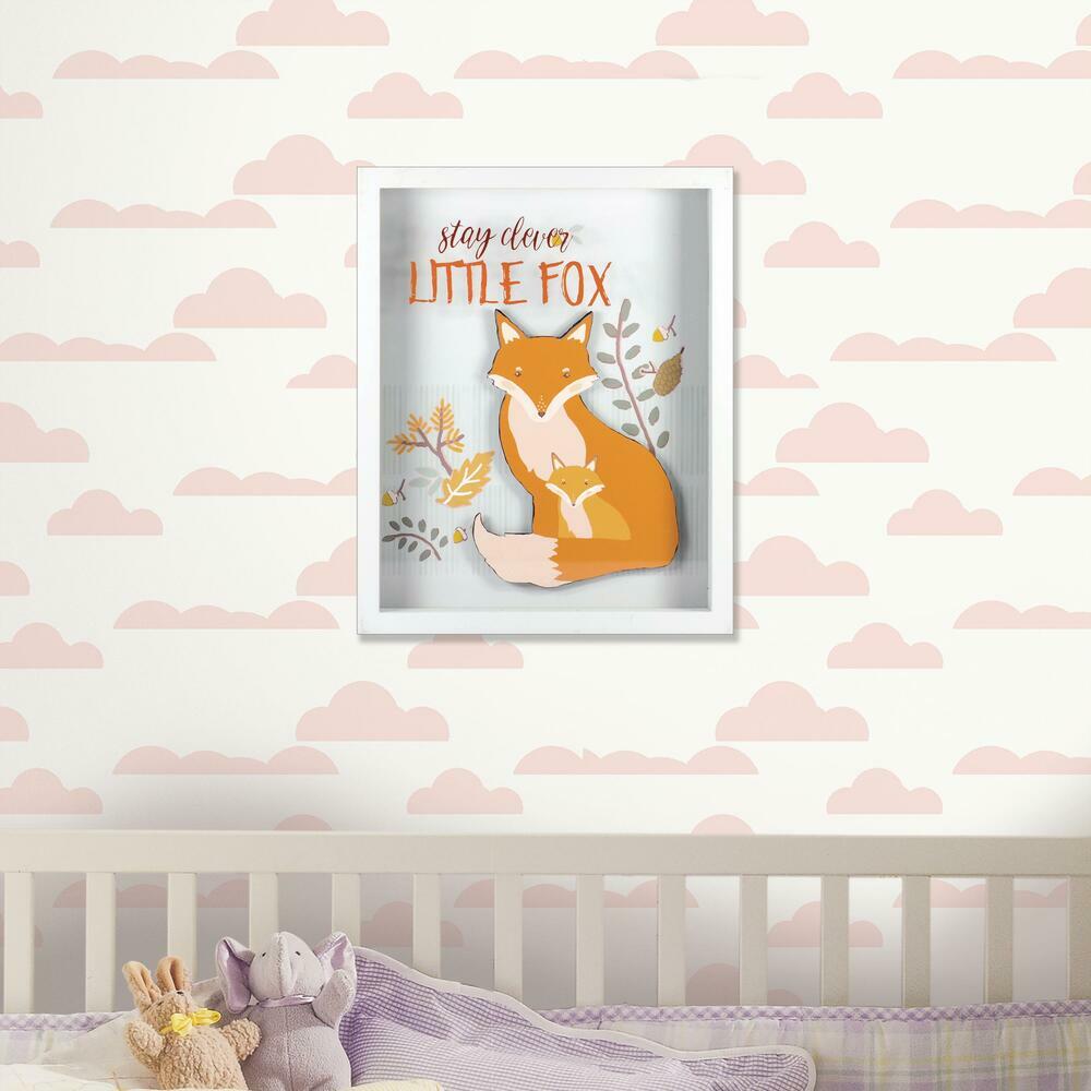 Patina Vie Stay Clever Little Fox Shadowbox Framed Art RoomMates   
