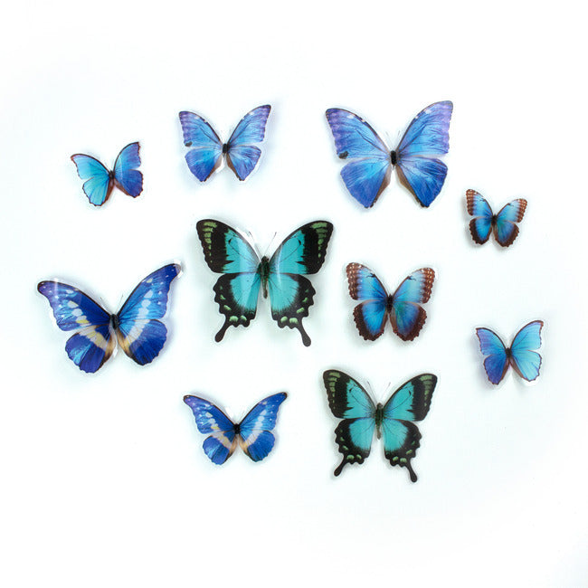 Blue Butterfly Embellishments Wall Decals RoomMates   