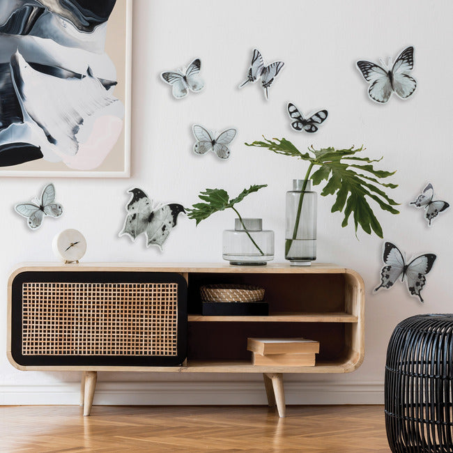 Black And White Butterfly Embellishments Wall Decals RoomMates   