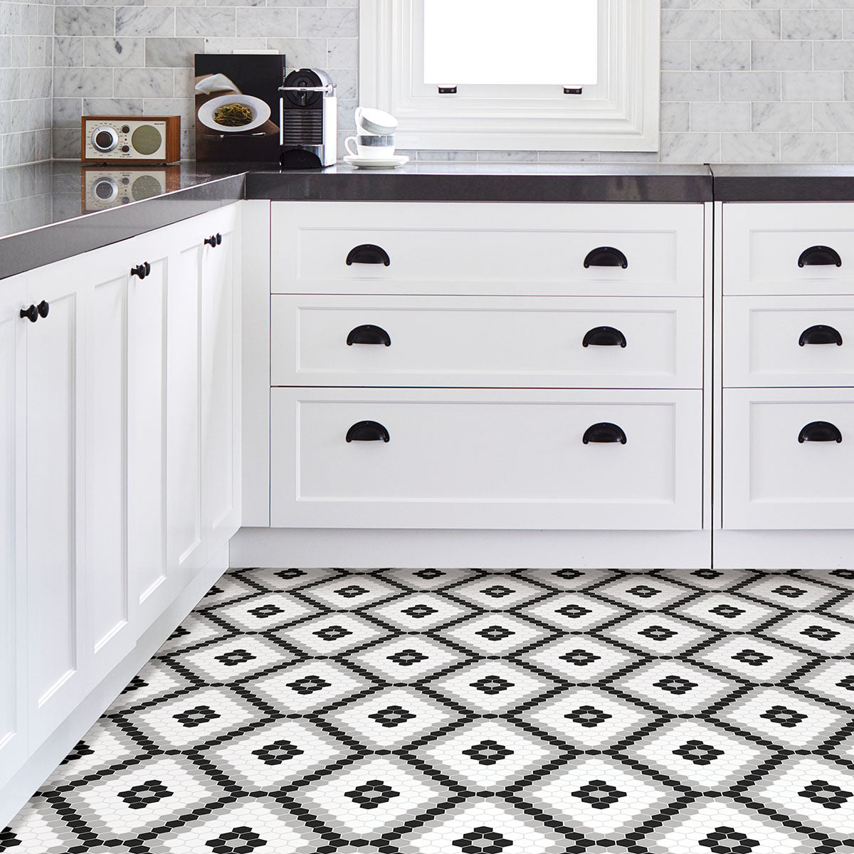 Leyton Peel and Stick Floor Tiles Peel and Stick Floor Tiles FloorPops   