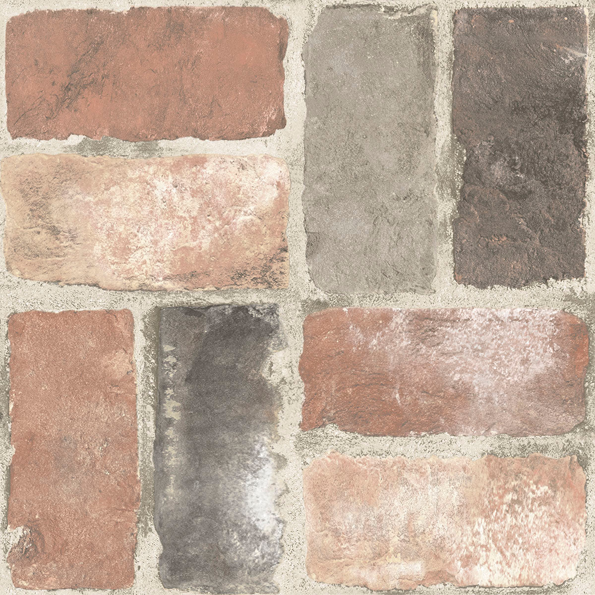 Harvard Brick Red Peel and Stick Floor Til Peel and Stick Floor Tiles FloorPops   