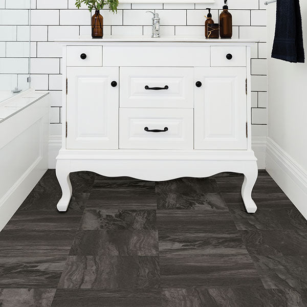 Raven Peel and Stick Floor Tiles Peel and Stick Floor Tiles FloorPops   