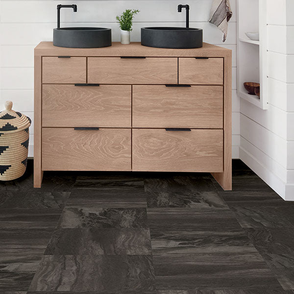 Raven Peel and Stick Floor Tiles Peel and Stick Floor Tiles FloorPops   