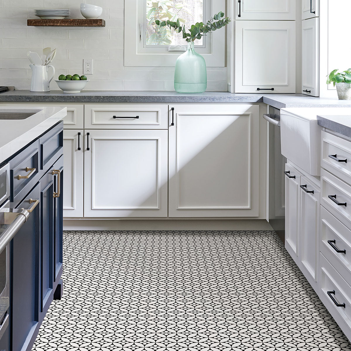 Fleur Peel and Stick Floor Tiles Peel and Stick Floor Tiles FloorPops   
