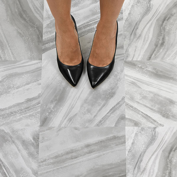 Polished Peel and Stick Floor Tiles Peel and Stick Floor Tiles FloorPops   