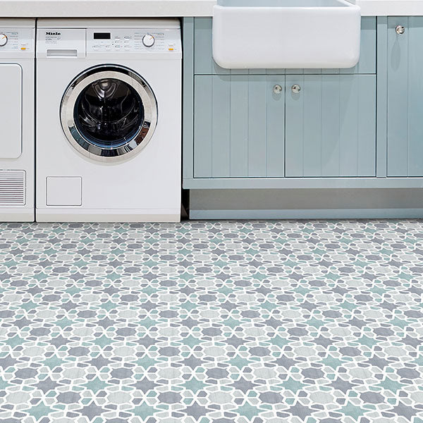 Rajah Peel and Stick Floor Tiles Peel and Stick Floor Tiles FloorPops   