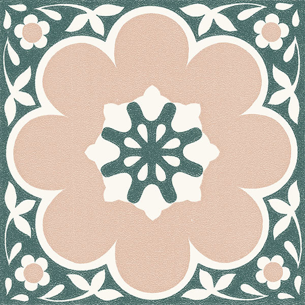 Pink Daphne Peel and Stick Floor Tiles Peel and Stick Floor Tiles FloorPops   