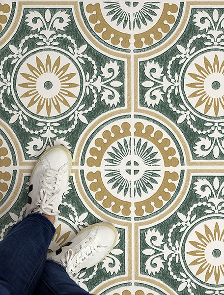 Yellow Ezra Peel and Stick Floor Tiles Peel and Stick Floor Tiles FloorPops   