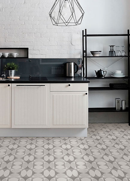 Grey Norma Peel and Stick Floor Tiles Peel and Stick Floor Tiles FloorPops   