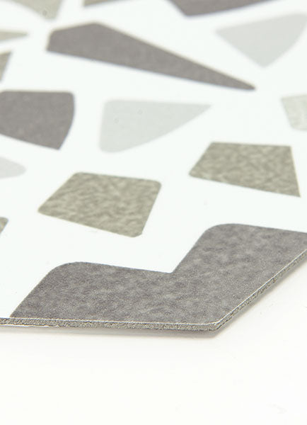Ribera Peel and Stick Hexagon Floor Tiles Peel and Stick Floor Tiles FloorPops   