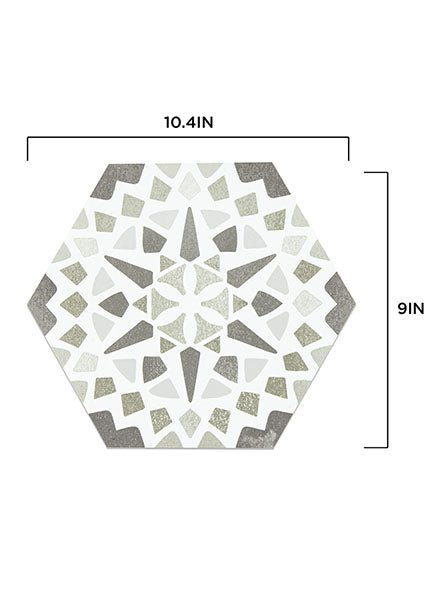 Ribera Peel and Stick Hexagon Floor Tiles Peel and Stick Floor Tiles FloorPops   