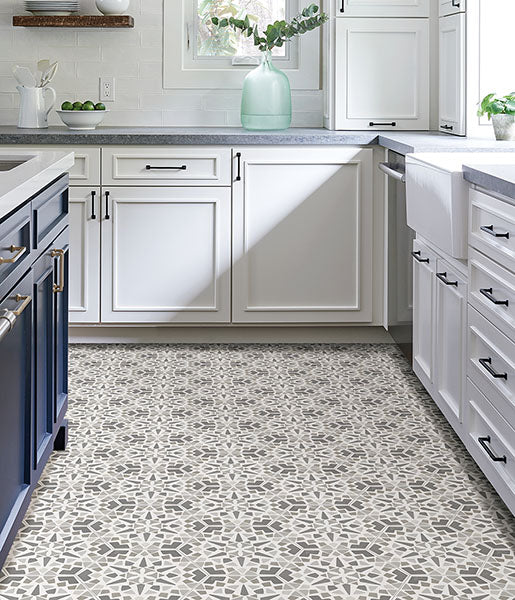 Ribera Peel and Stick Hexagon Floor Tiles Peel and Stick Floor Tiles FloorPops   