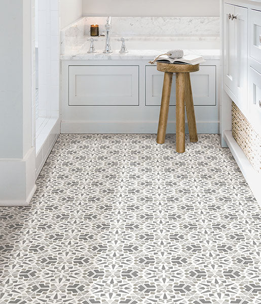 Ribera Peel and Stick Hexagon Floor Tiles Peel and Stick Floor Tiles FloorPops   