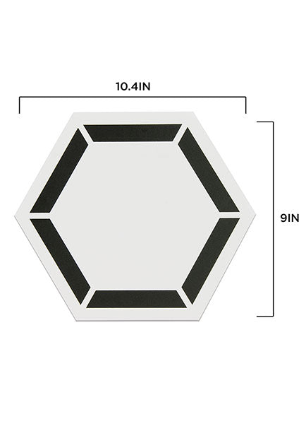 Coltrane Peel and Stick Hexagon Floor Tile Peel and Stick Floor Tiles FloorPops   