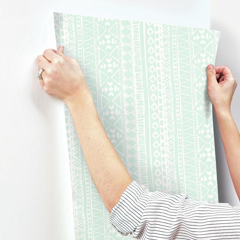 Tribal Peel and Stick Wallpaper Peel and Stick Wallpaper RoomMates   
