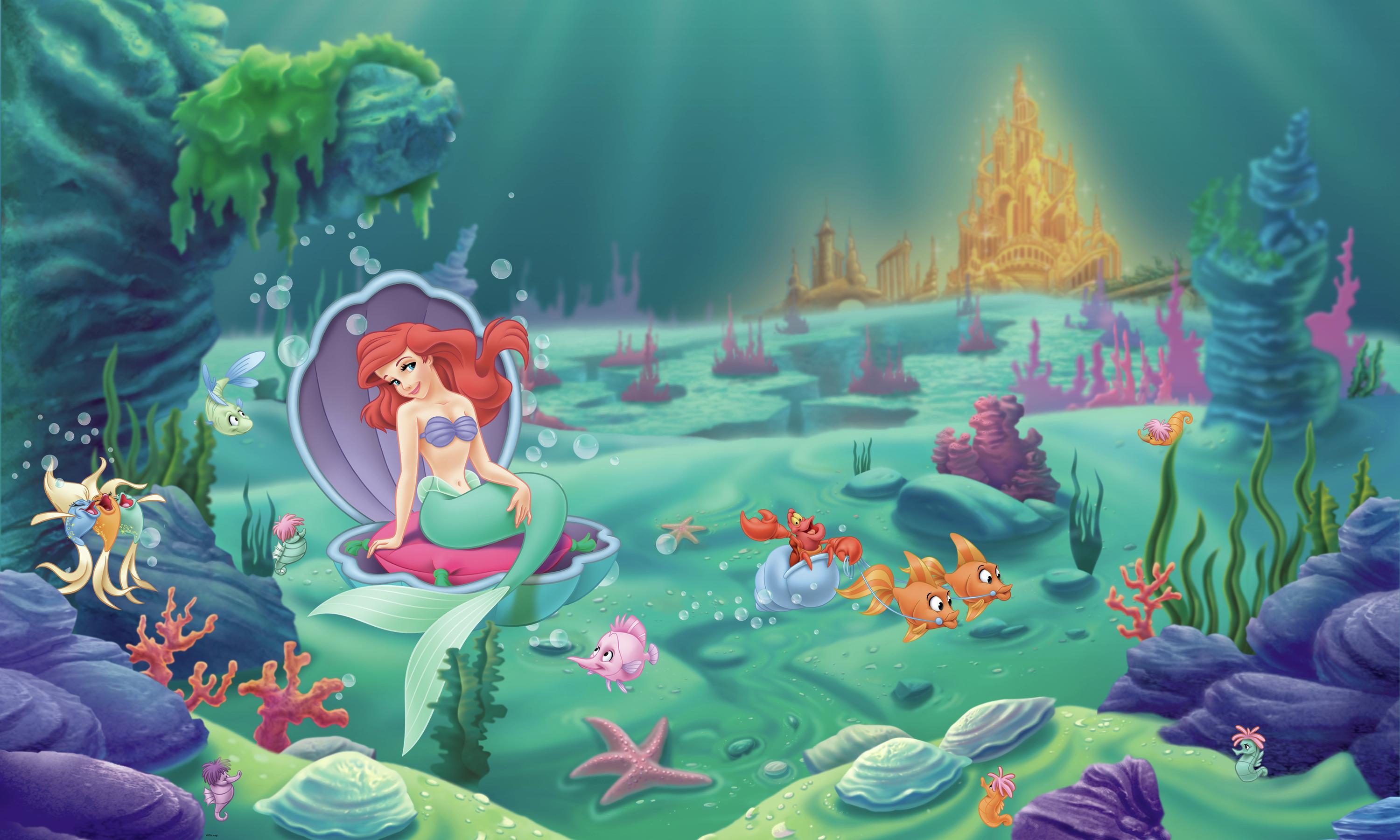 The Little Mermaid XL Spray and Stick Wallpaper Mural Wall Murals RoomMates Mural  