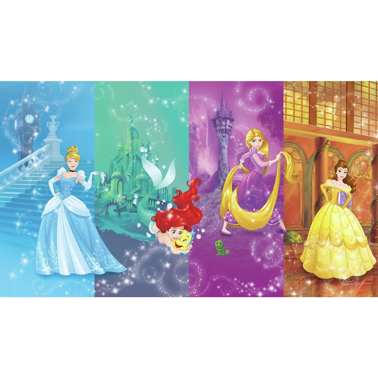 Disney Princess Scenes Spray and Stick Wallpaper Mural Wall Murals RoomMates Mural  